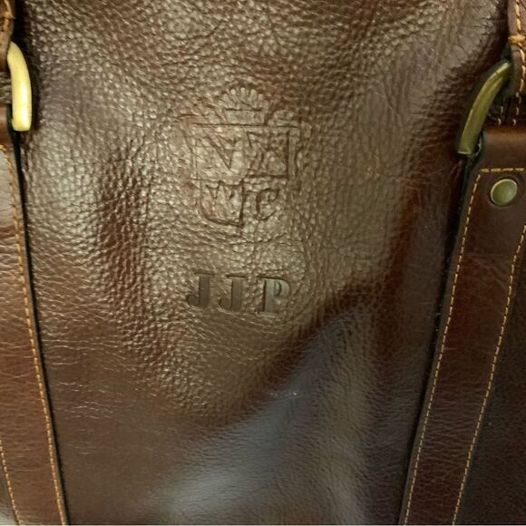 New Links and Kings Brown Leather Duffle Bag Weekender. - Picture 11 of 16